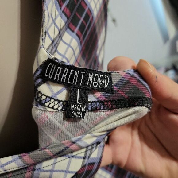 Dolls Kill Current Mood Y2K Plaid Skater Dress - Picture 4 of 4